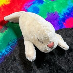 Vintage Steiff Floppy Robby Sleepy Seal Plush Silver Button No Yellow Tag